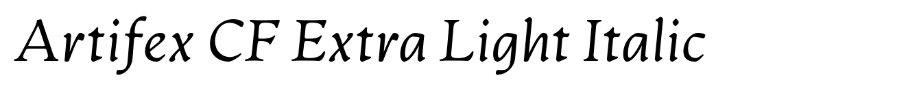 Artifex CF Extra Light Italic